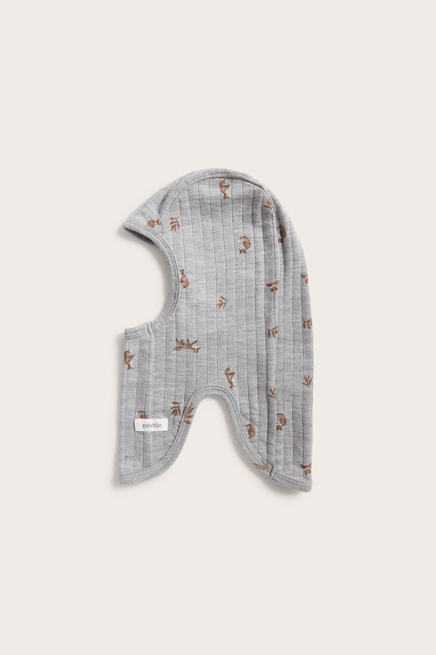 Baby & kids' gray fox wool balaclava