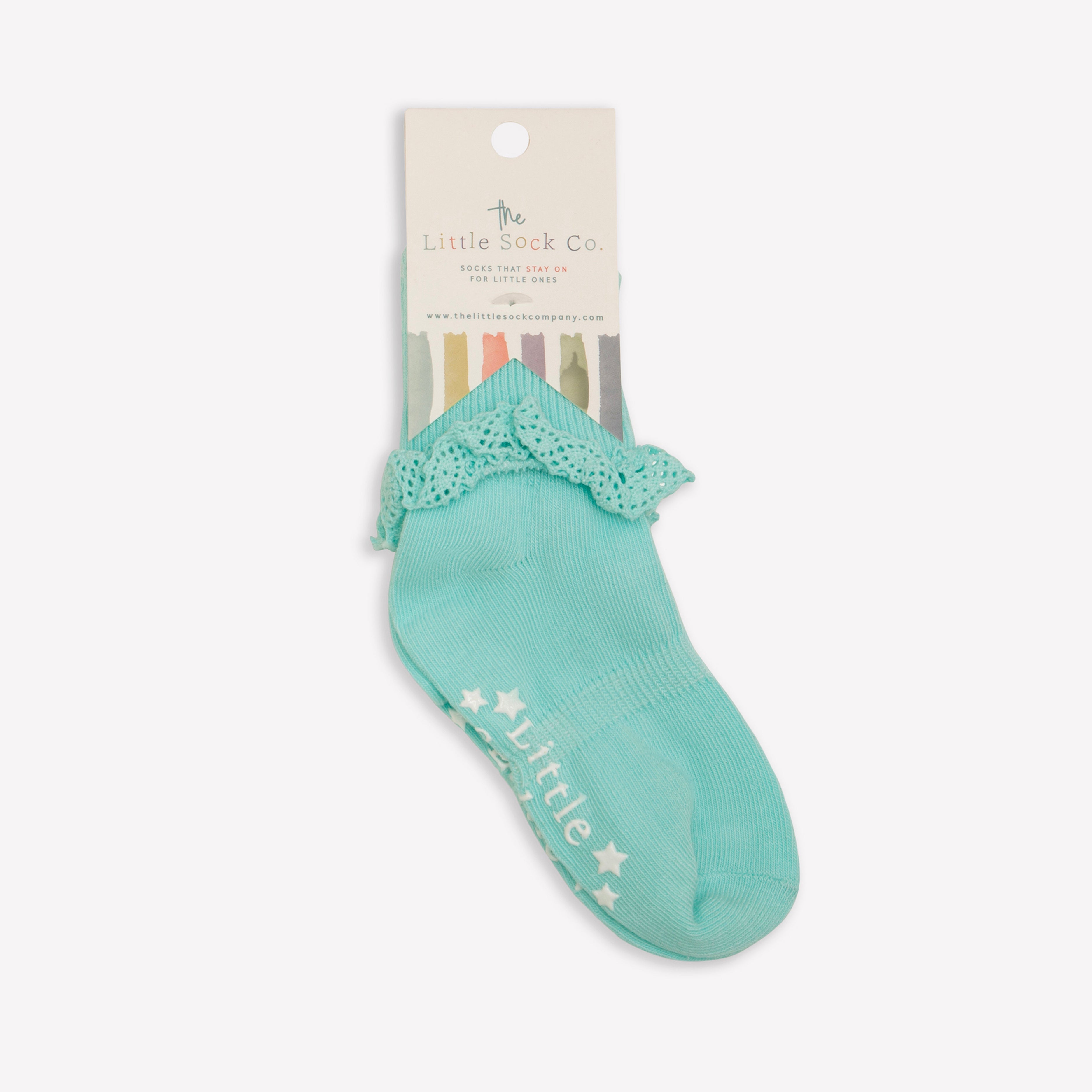 Gift Box of Socks - 3 Pairs of Frilly Non-Slip Stay-on Socks