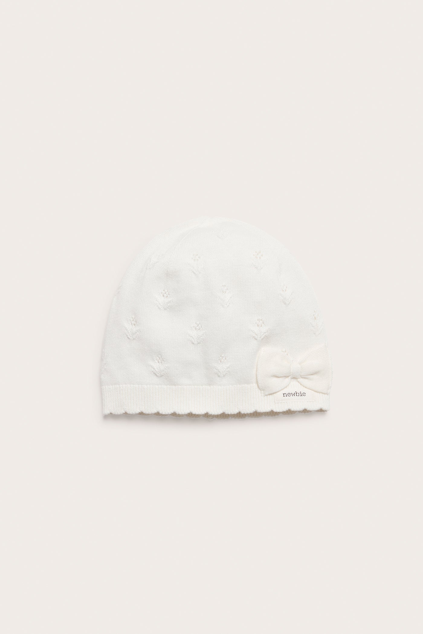 Baby & kids' white pattern-knitted hat