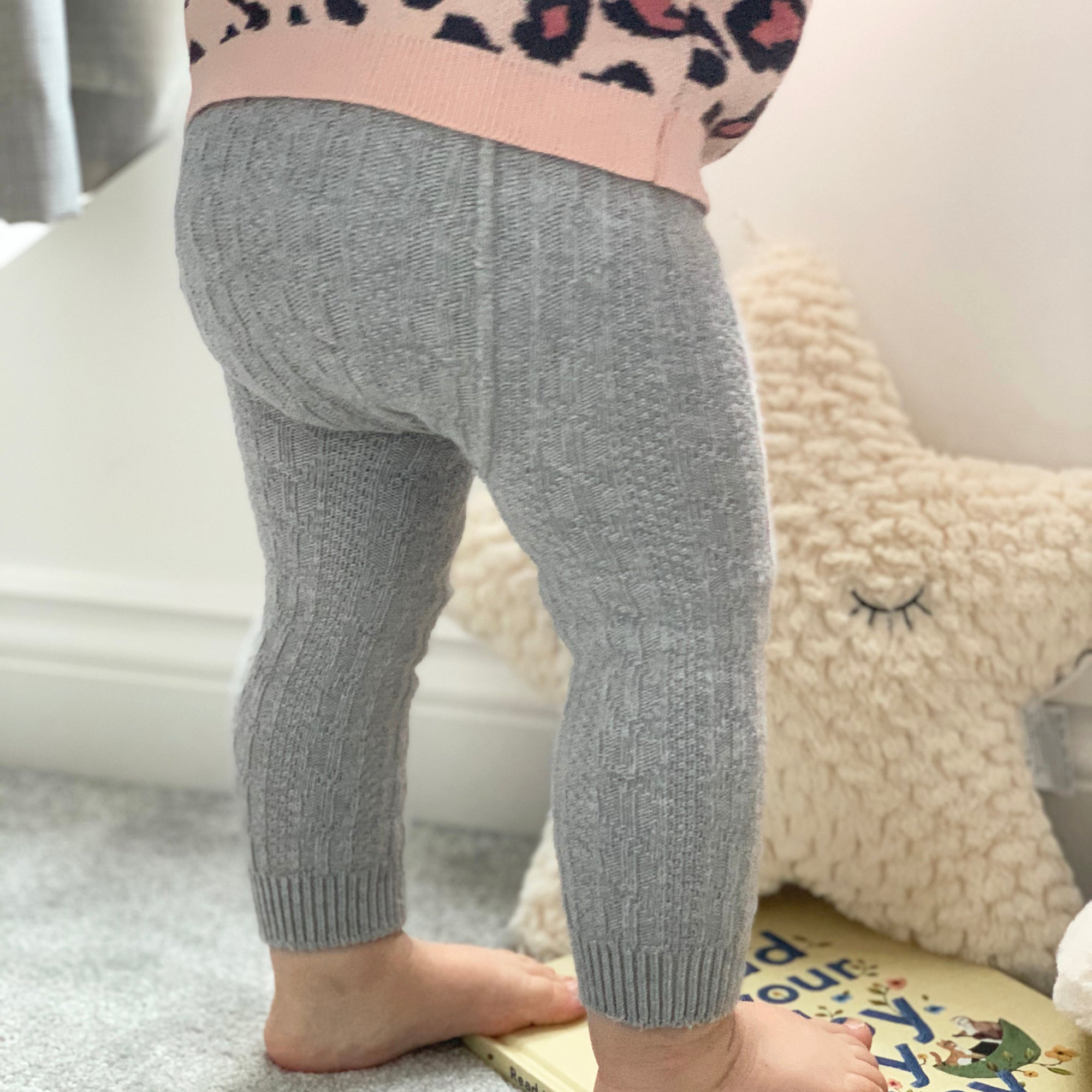 Cable Leggings & Cosy Socks Bundle - Pink