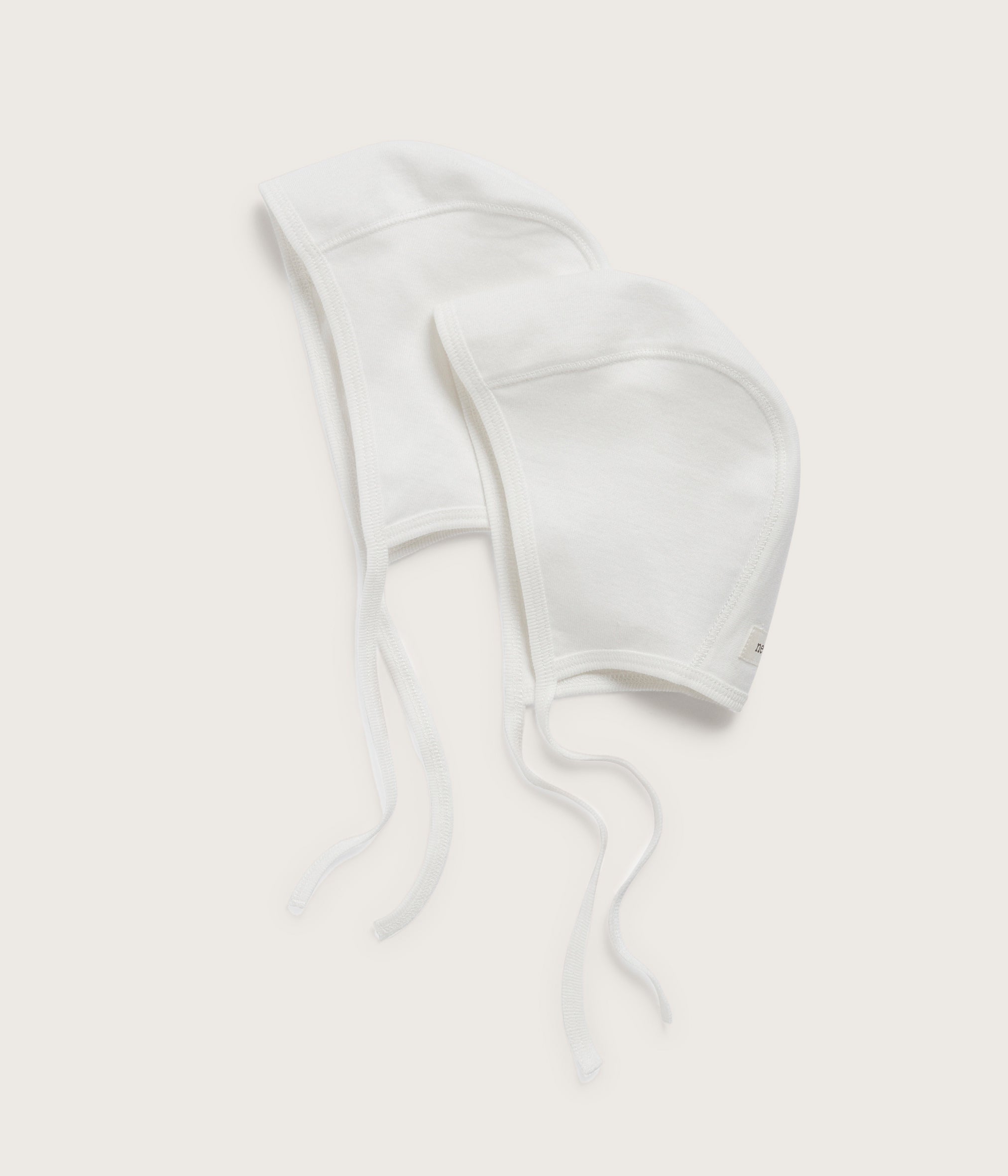 Baby white newborn hats 2pk