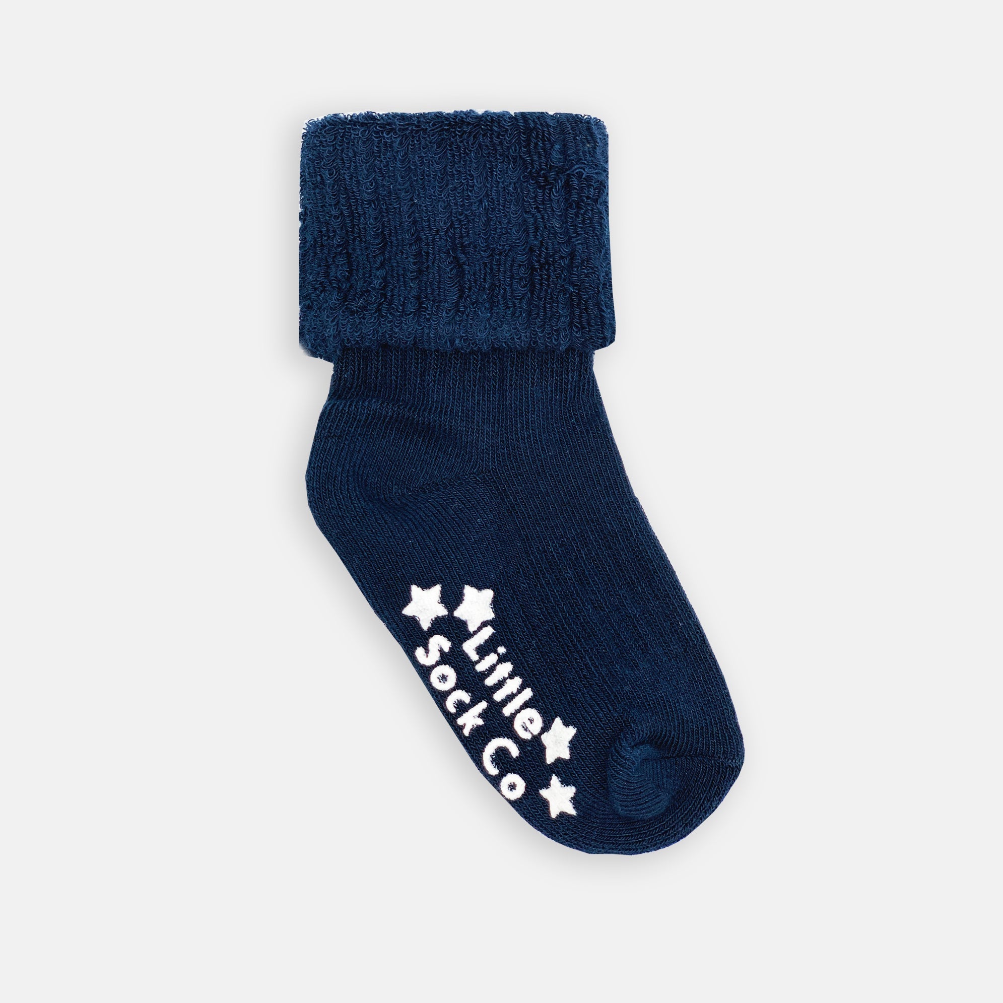 Cosy Stay-On Non-Slip Baby Socks in Navy