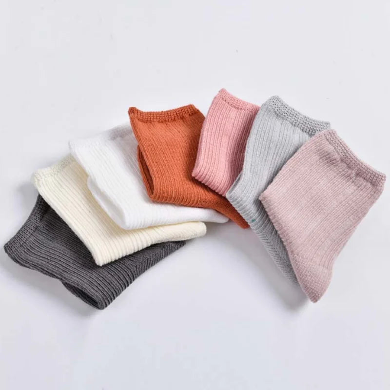 Cozy Baby Solid Color Socks 👶 The Perfect Comfort for Tiny Feet 💕